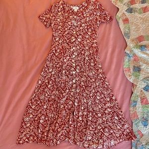Vintage Rachel dress w/ square neck and slit